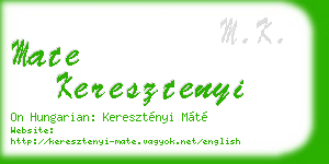mate keresztenyi business card